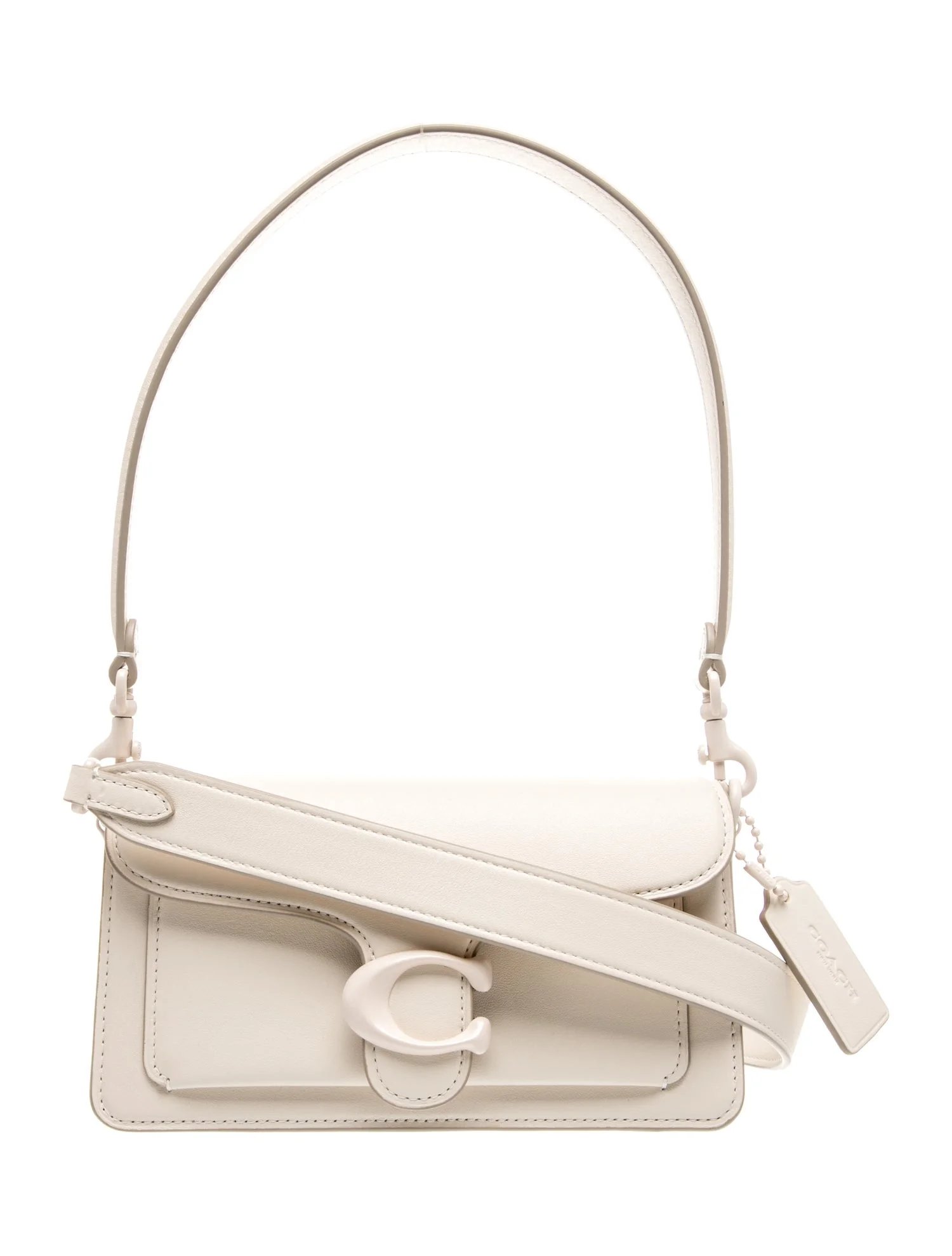 Leather Tabby Shoulder Bag 26 in Ivory Leather Medium