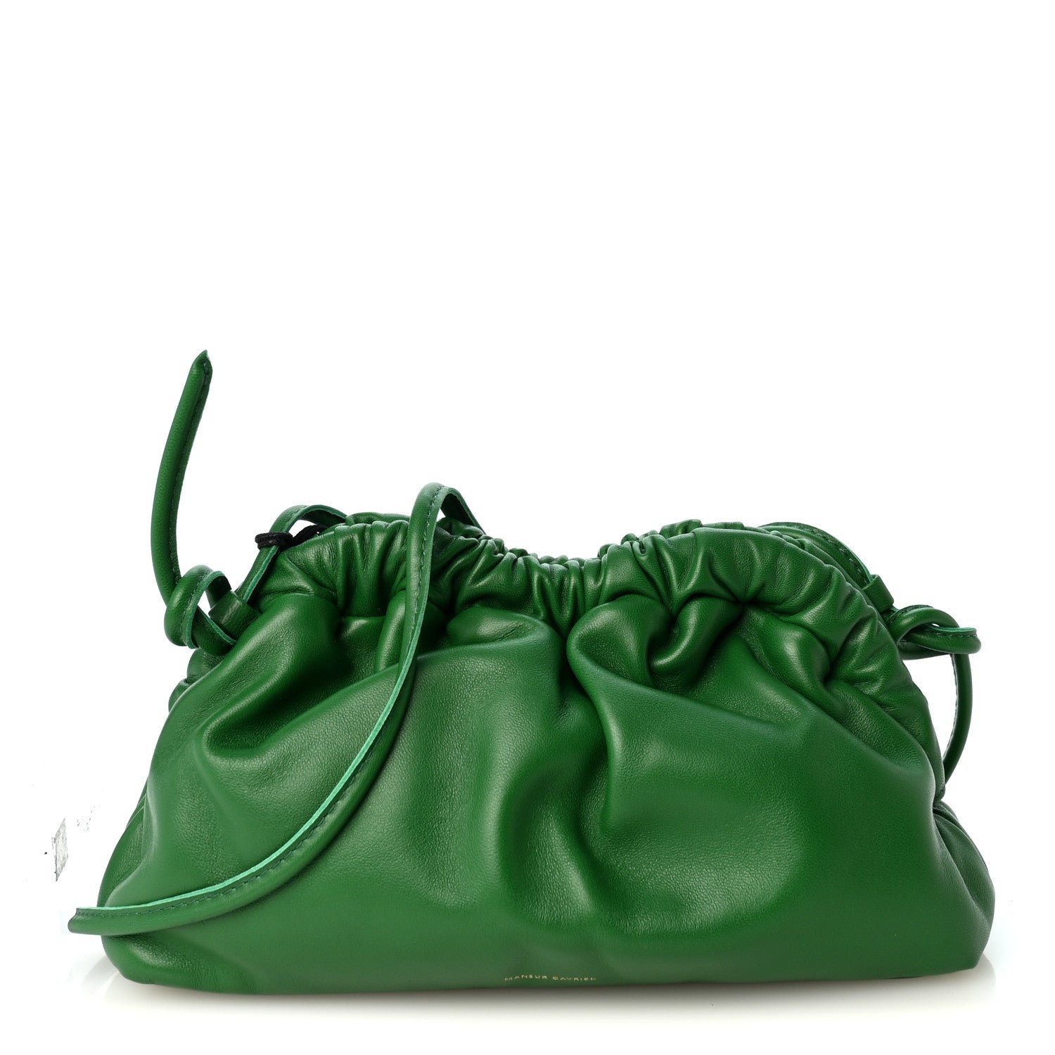 Mansur Gavriel Lambskin Mini Cloud Clutch  Green