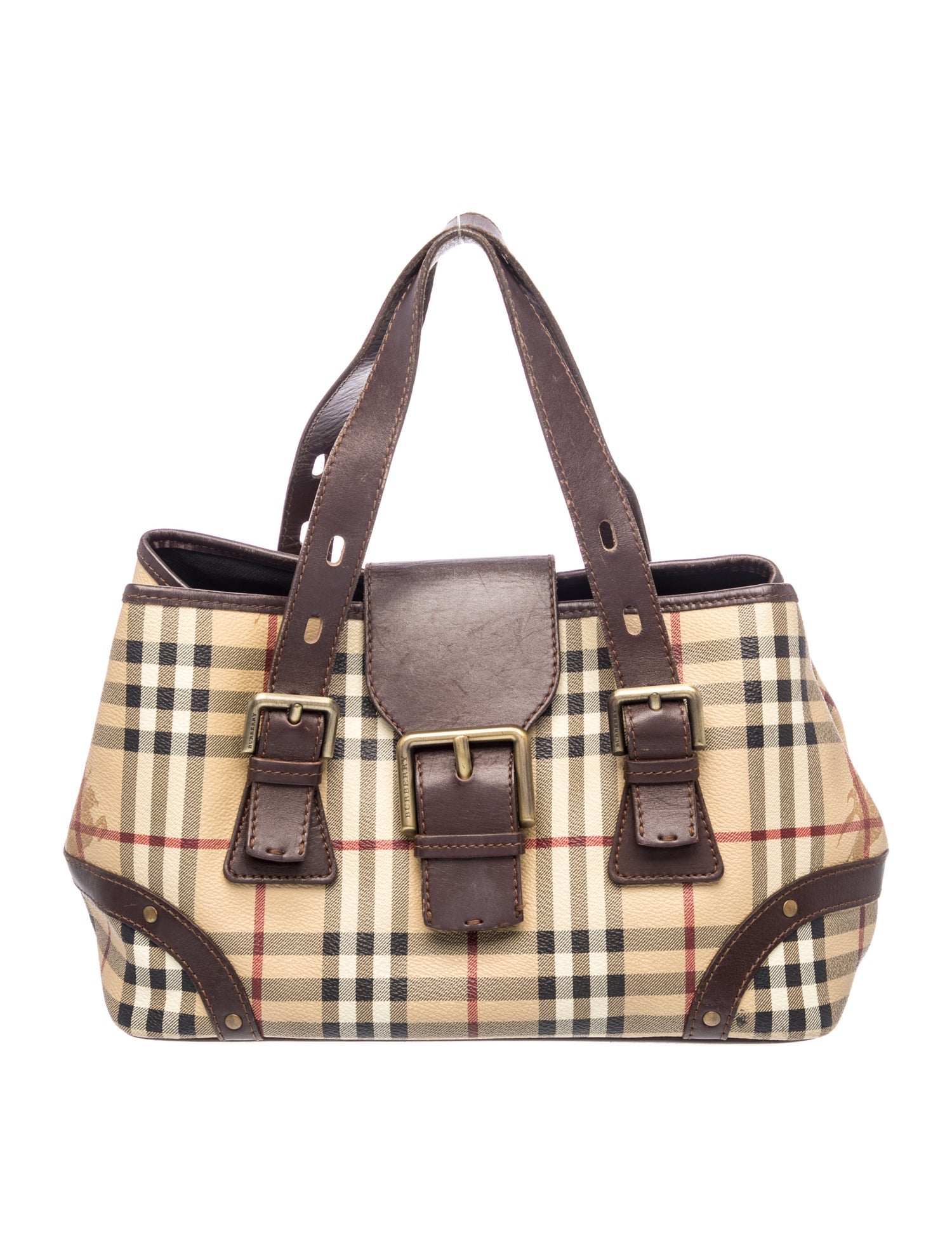 Haymarket Check Top Handle Bag Vintage
