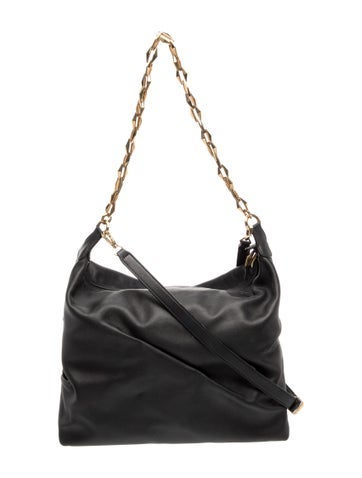 Jimmy Choo Leather Diamond Soft Hobo