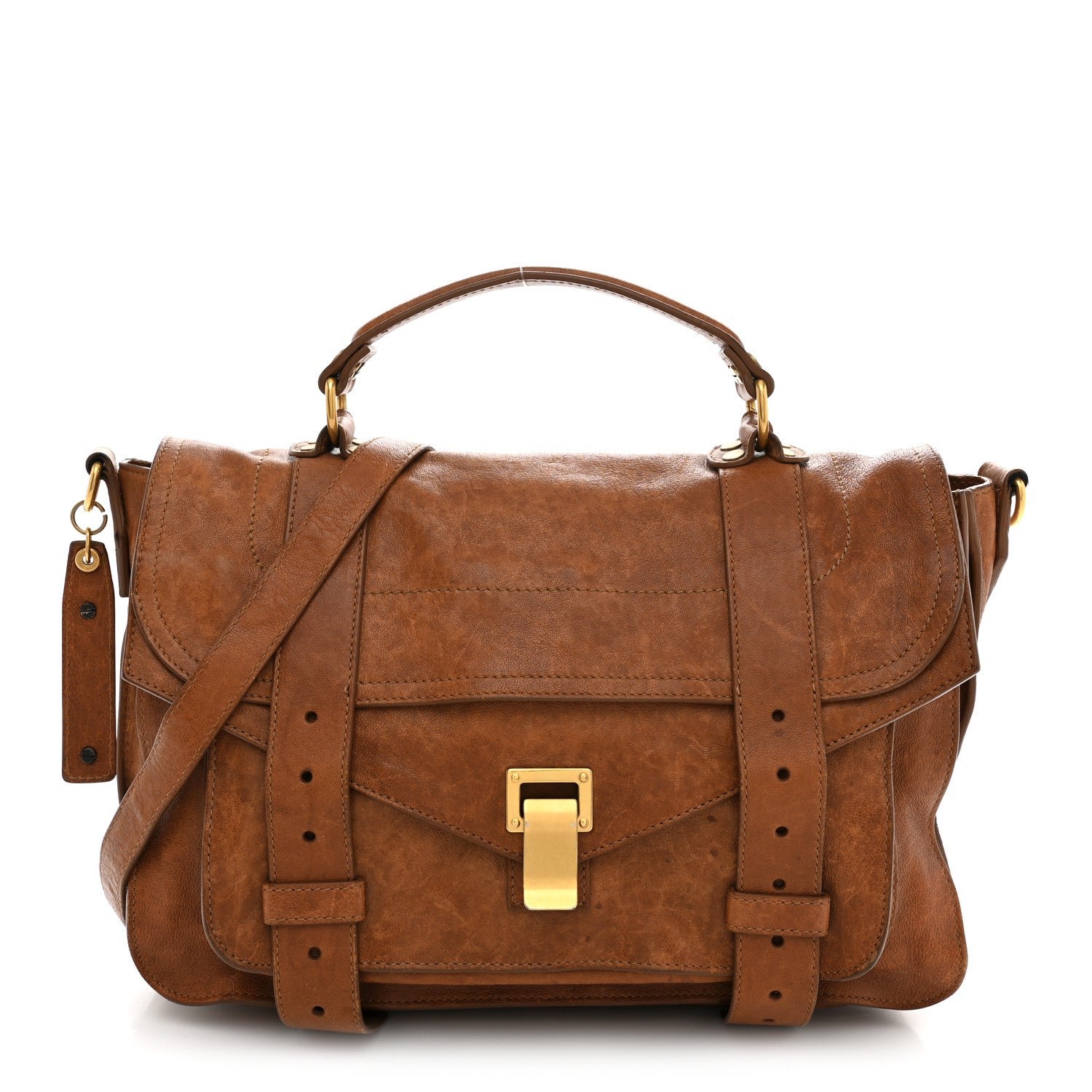 Proenza Schouler Lambskin Medium PS1 Satchel Saddle
