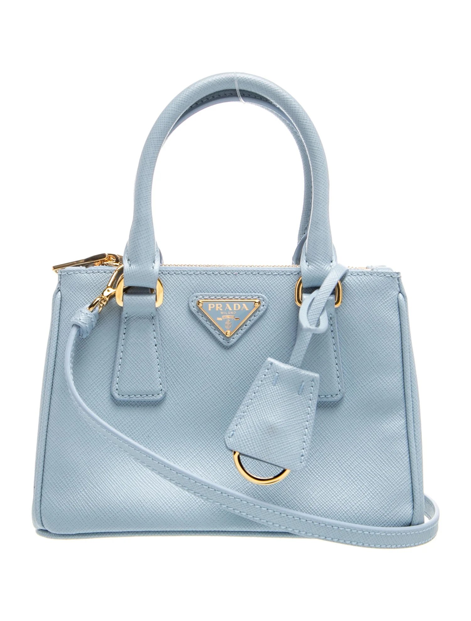 Saffiano Leather Galleria Double Zip Micro
