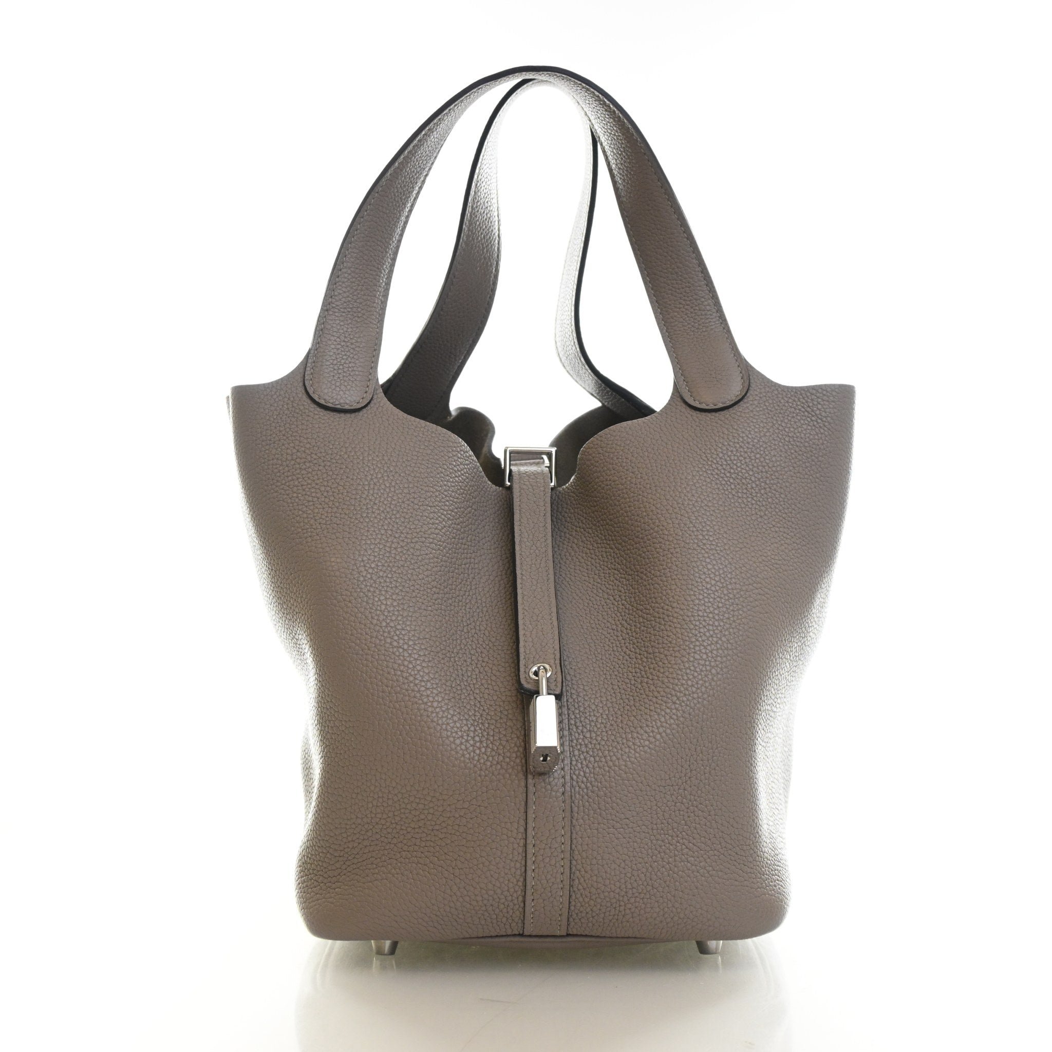 Hermes Gris Asphalte Clemence Picotin Lock 22