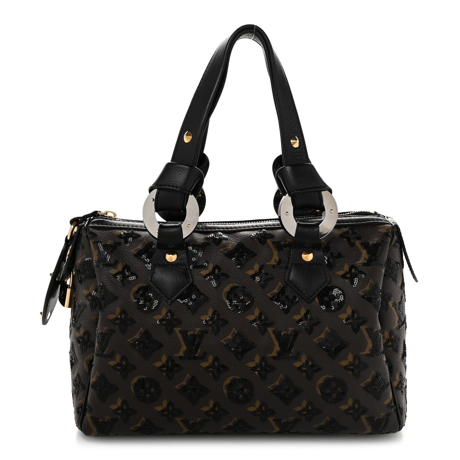 Louis Vuitton Monogram Sequins Eclipse Speedy 28 Black