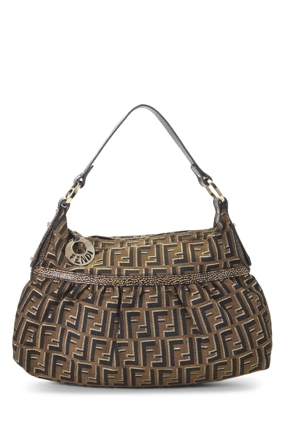 Brown Zucca Lurex Canvas Chef Hobo