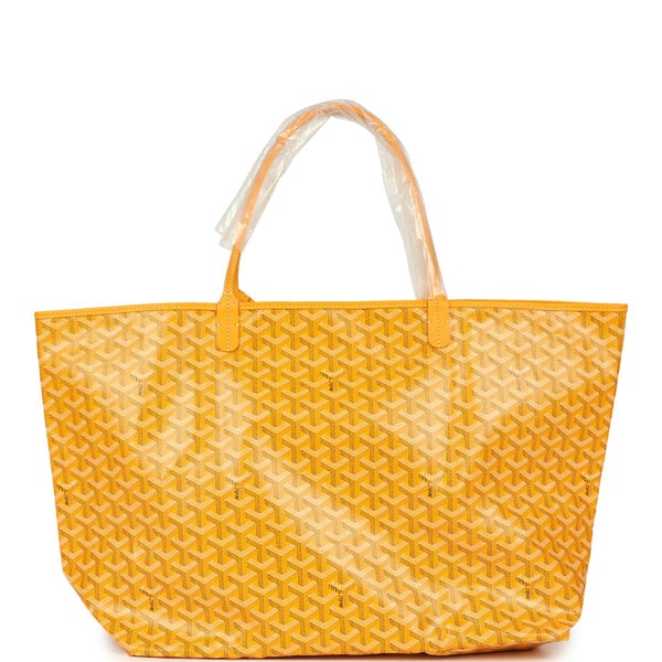 Goyard Goyard Goyardine Yellow Saint Louis GM Tote Bag Palladium Hardware