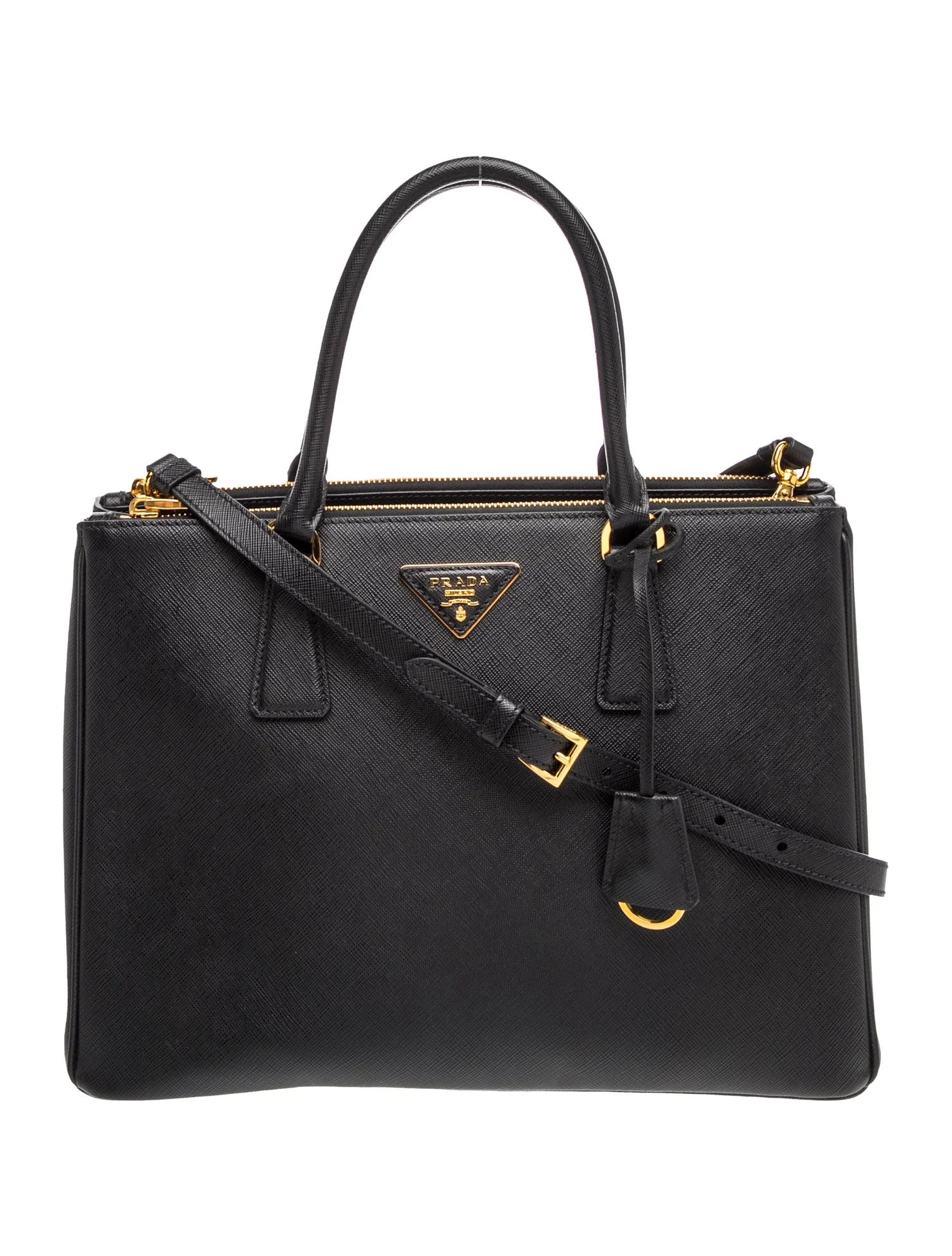 Saffiano Lux Leather Galleria Double Zip Large