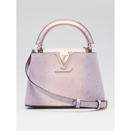 Louis Vuitton Sunrise Purple Ombre Ostrich Capucines Mini Bag