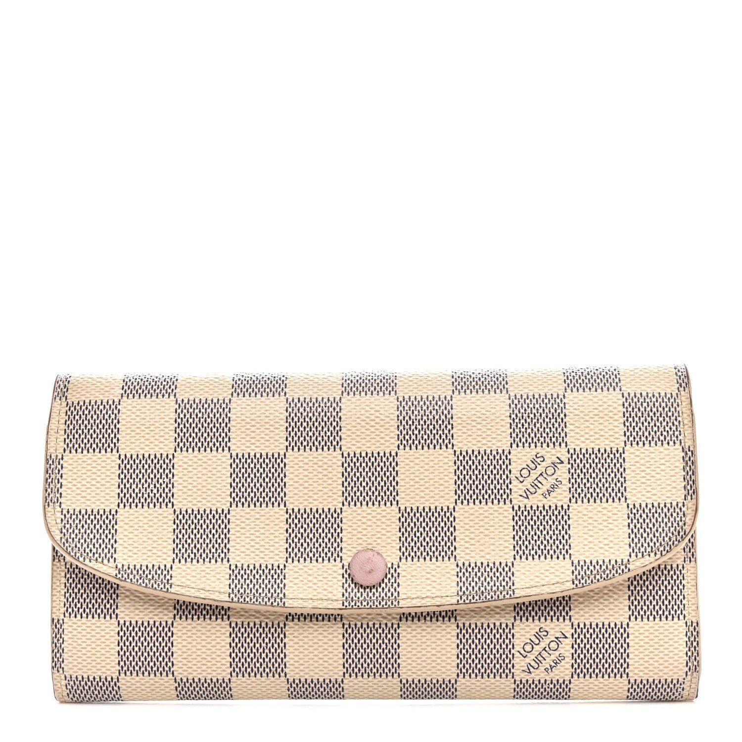 Louis Vuitton Damier Azur Emilie Wallet Rose Ballerine