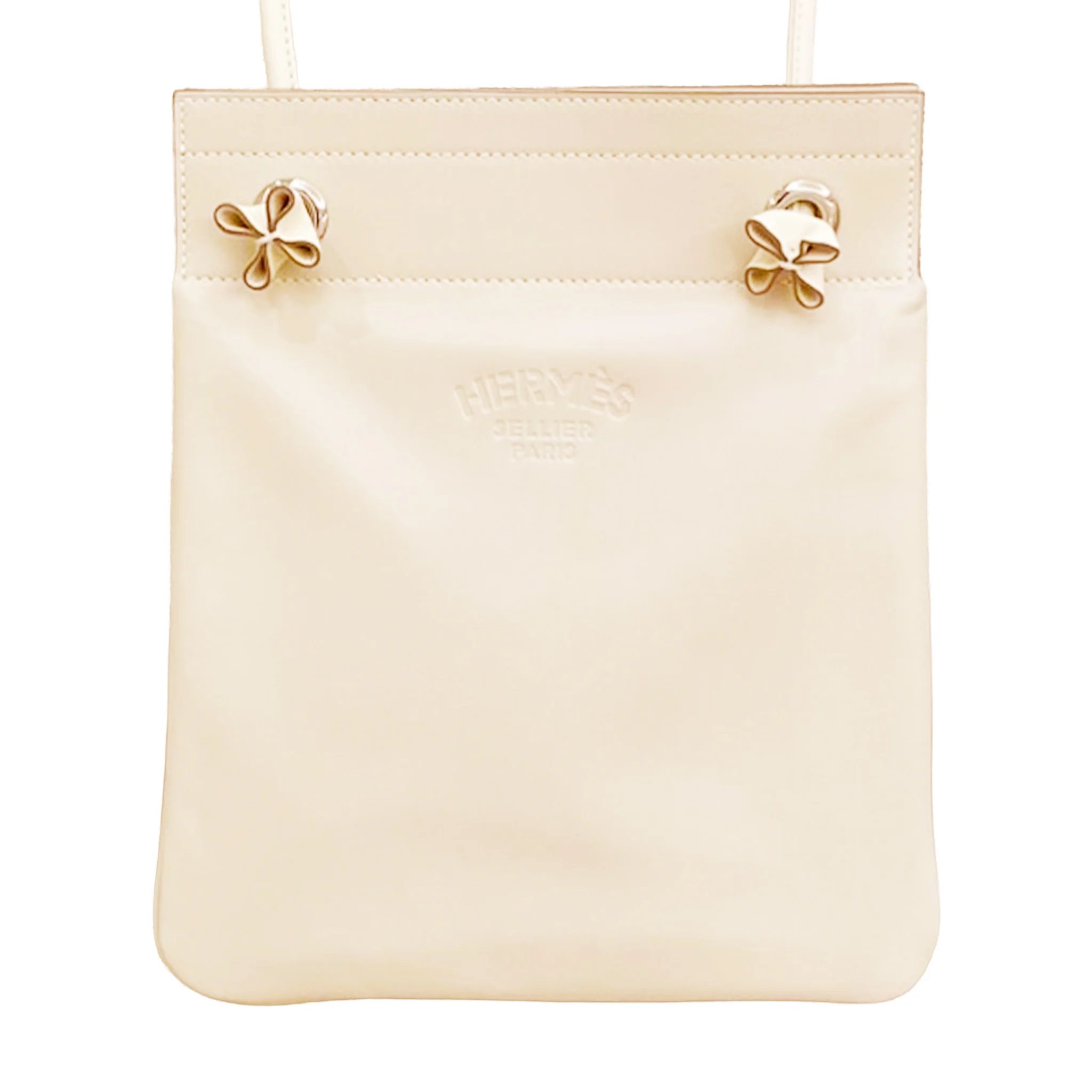 Unused ( Rank NS ) HERMÈS Aline Mini bag Craie (10) Swift Palladium hardware Z (2021)