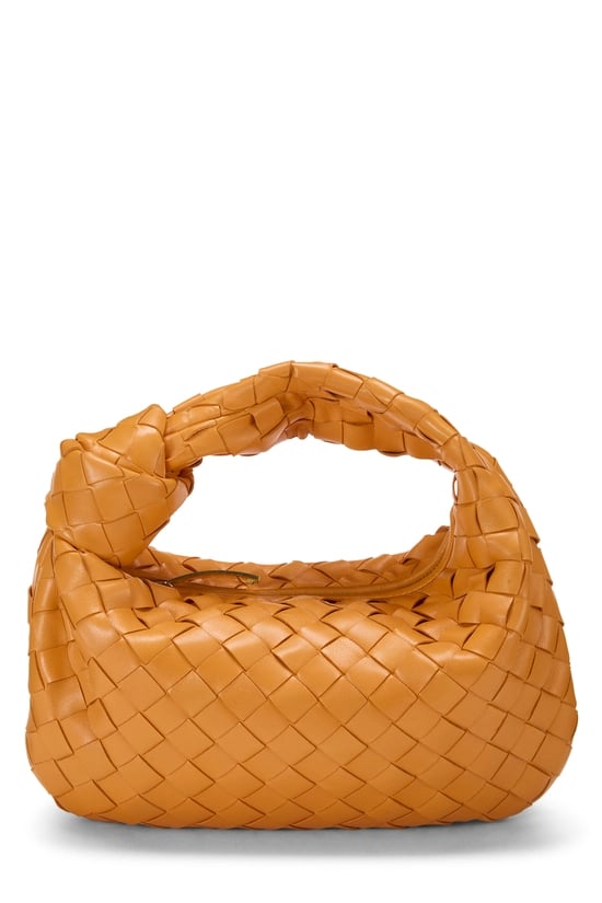 Orange Intrecciato Leather Jodie Mini