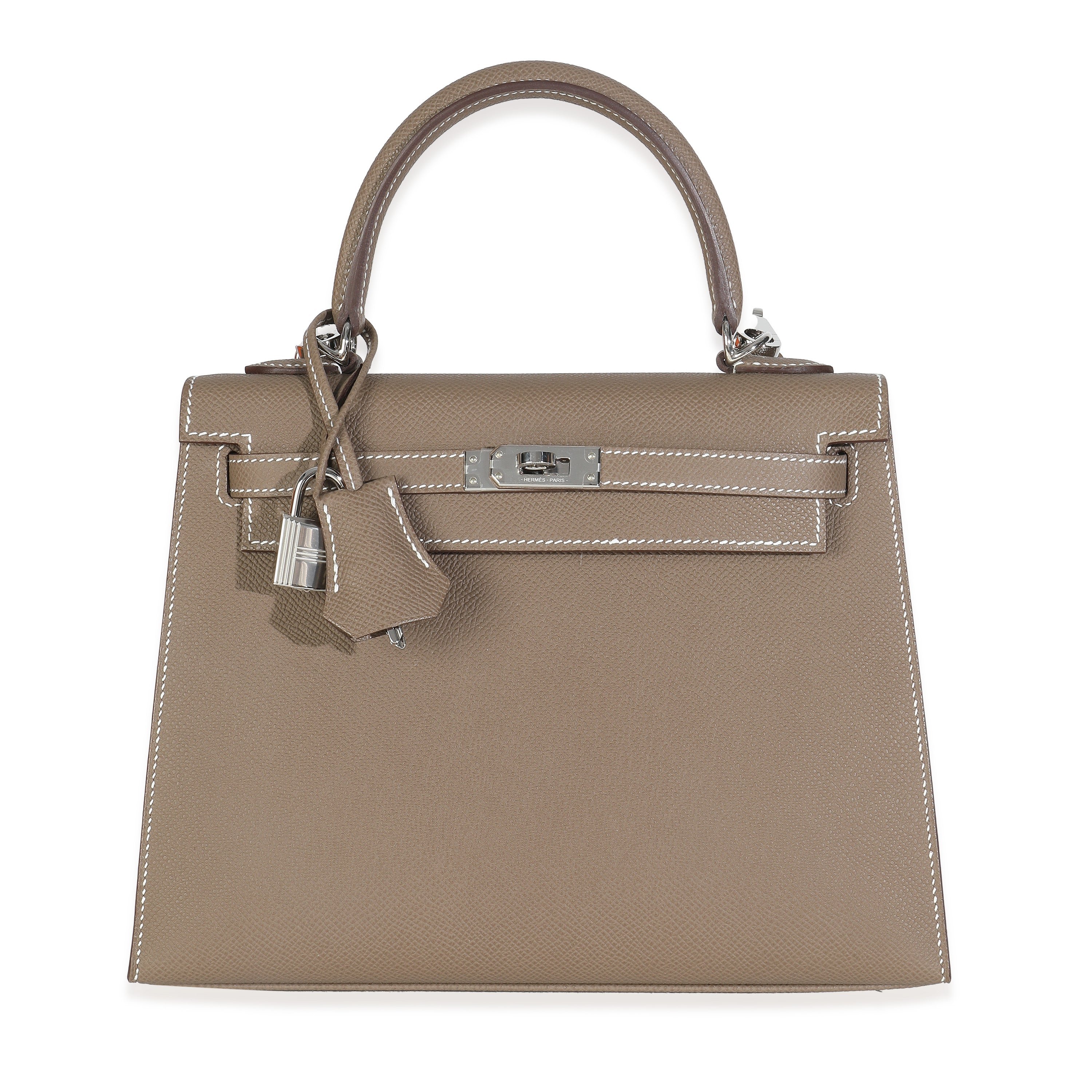 Hermes Etoupe Epsom Sellier Kelly 25 PHW