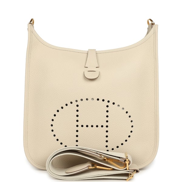 Hermes Evelyne III PM Craie Clemence Gold Hardware