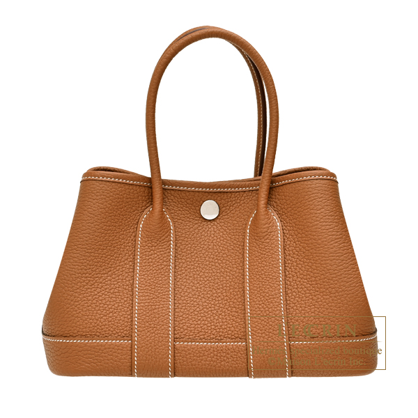 Hermes Neo Garden bag 23 Gold Negonda leather Silver hardware