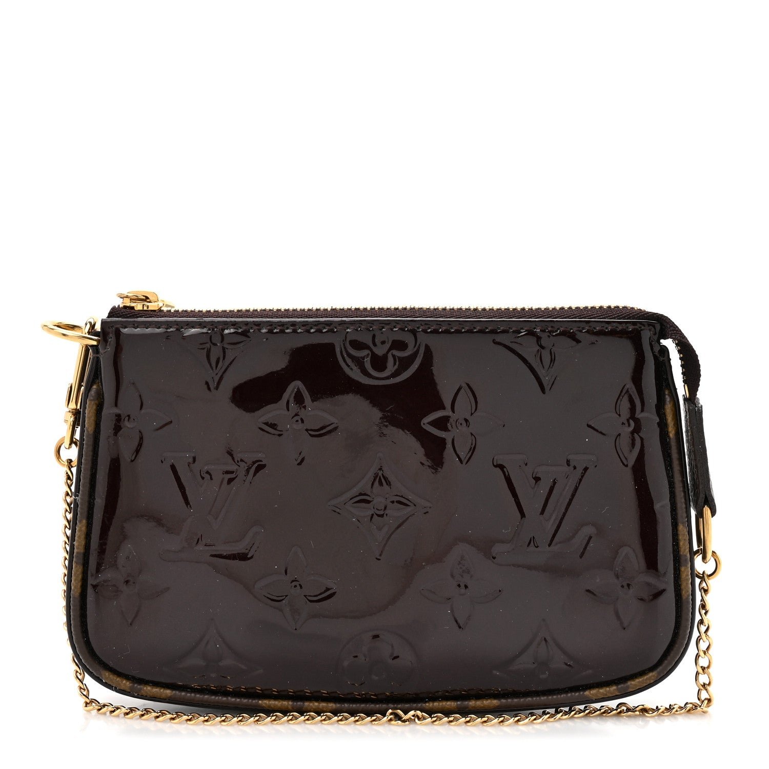 Louis Vuitton Vernis Monogram Mini Pochette Accessories Amarante