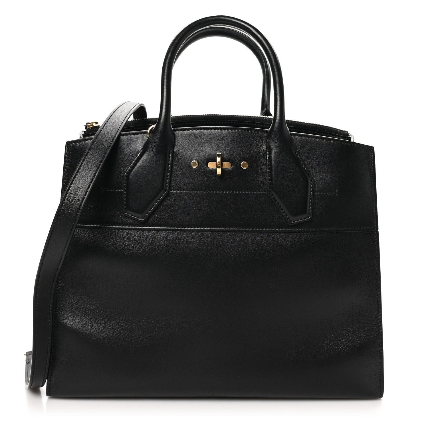 Louis Vuitton Calfskin City Steamer MM Black
