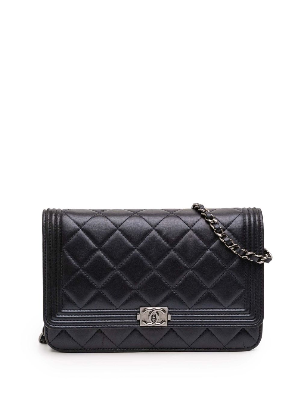 2014-2015 Quilted Lambskin Boy Wallet On Chain crossbody bag