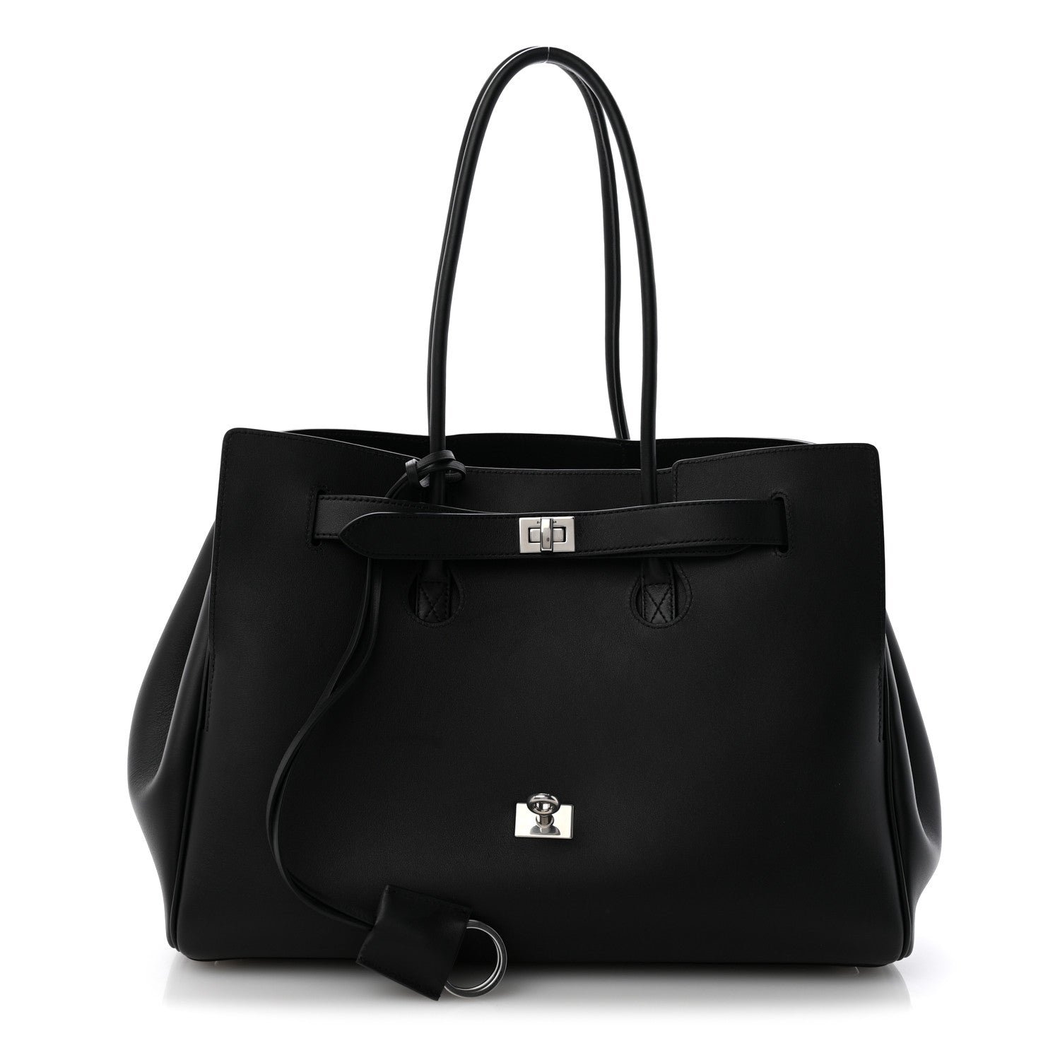 Balenciaga Smooth Calfskin Medium Bel Air Carry All Bag Black