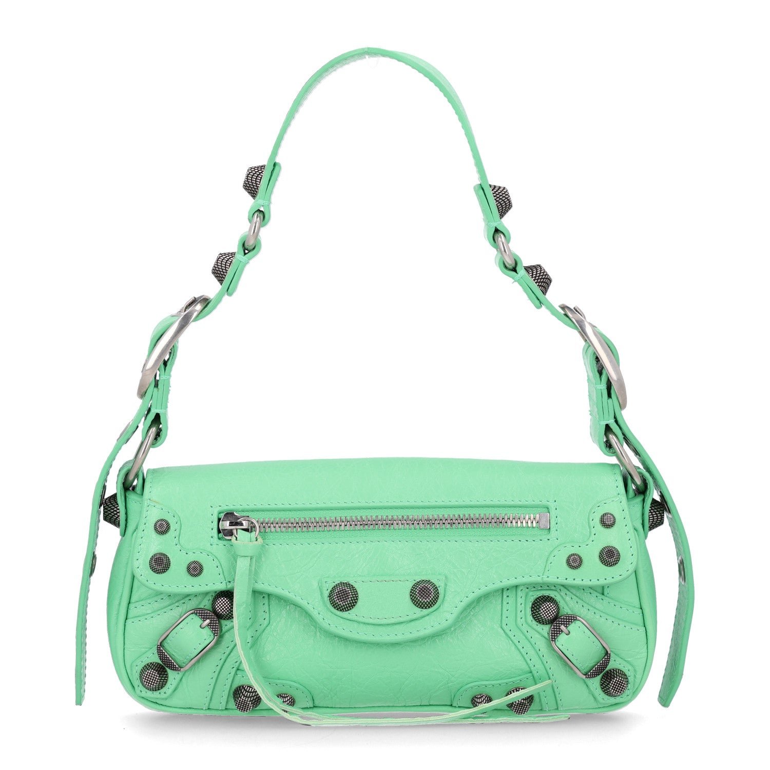 Balenciaga Agneau Arena Le Cagole Sling Bag XS Mint Green
