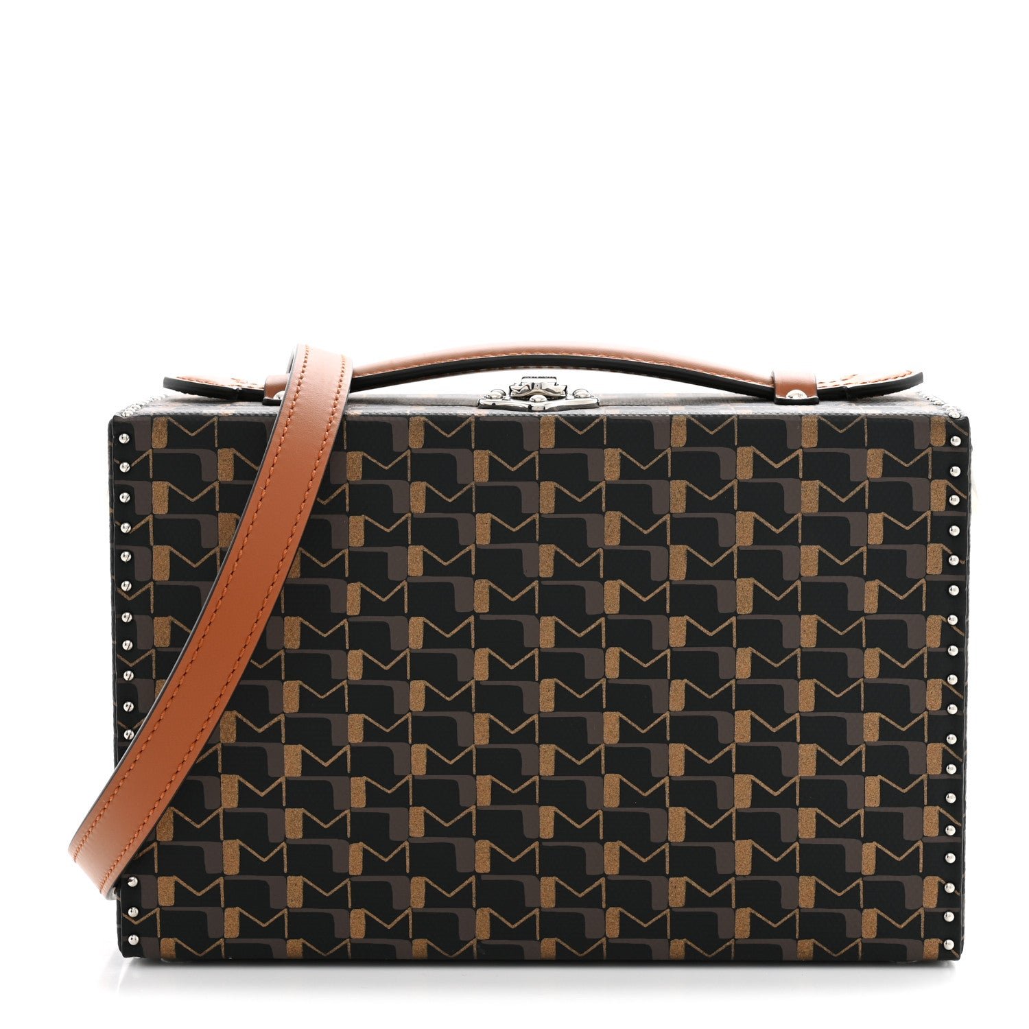 Moynat Toile 1920 Oh! Little Suitcase Carbon Bronze Cognac