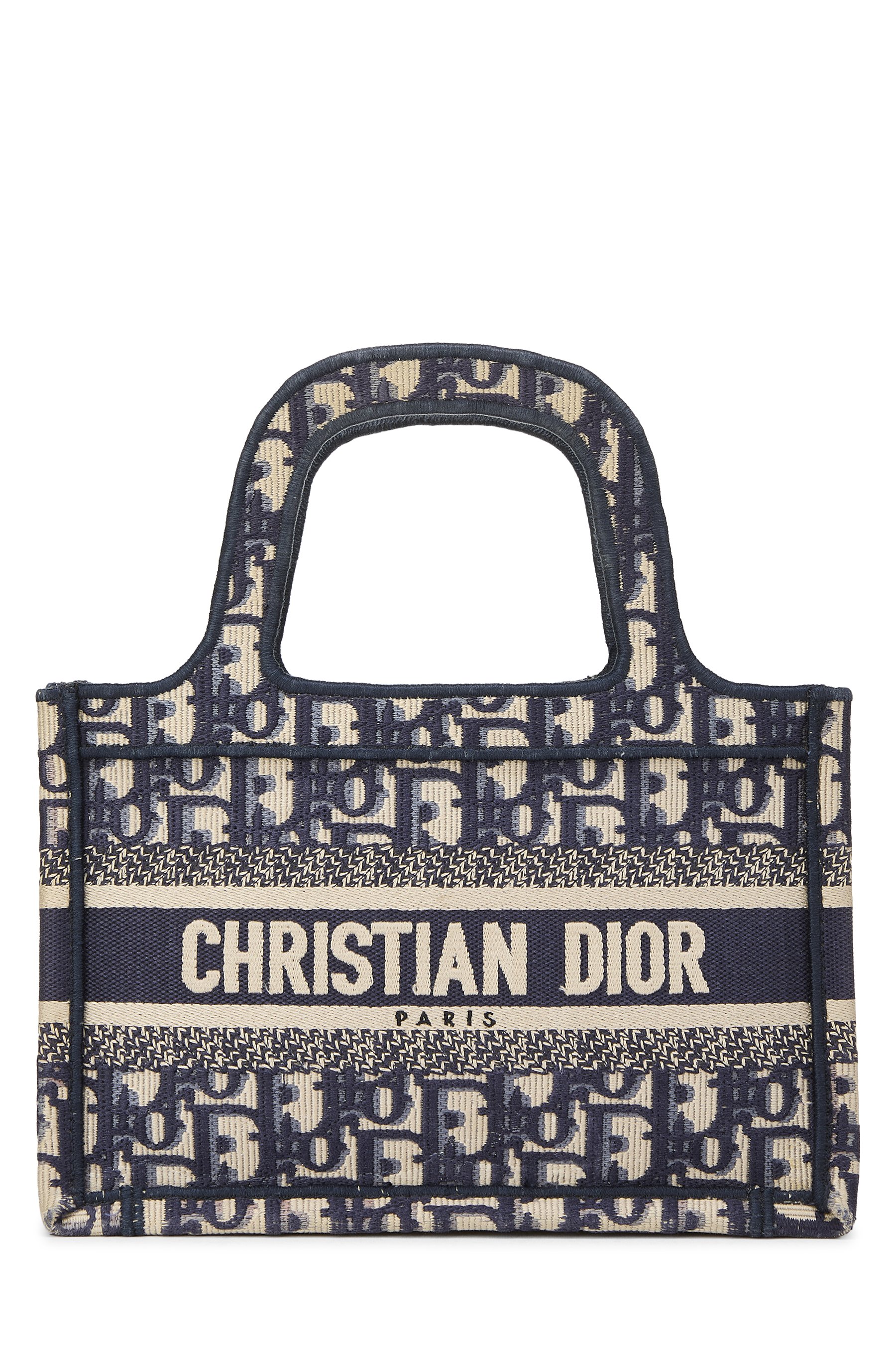 Dior Navy Diorissimo Canvas Book Tote Mini