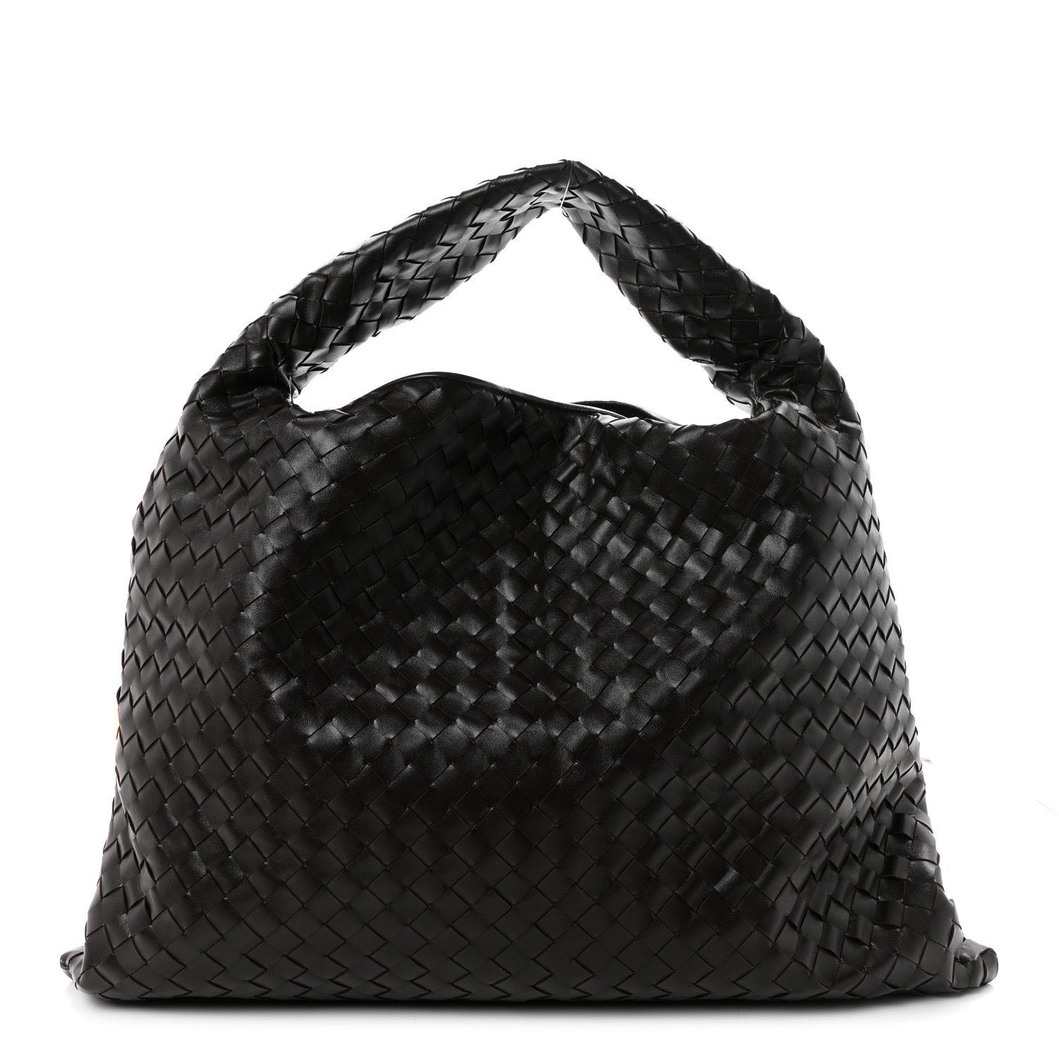 Bottega Veneta Calfskin Intrecciato Large Hop Fondant