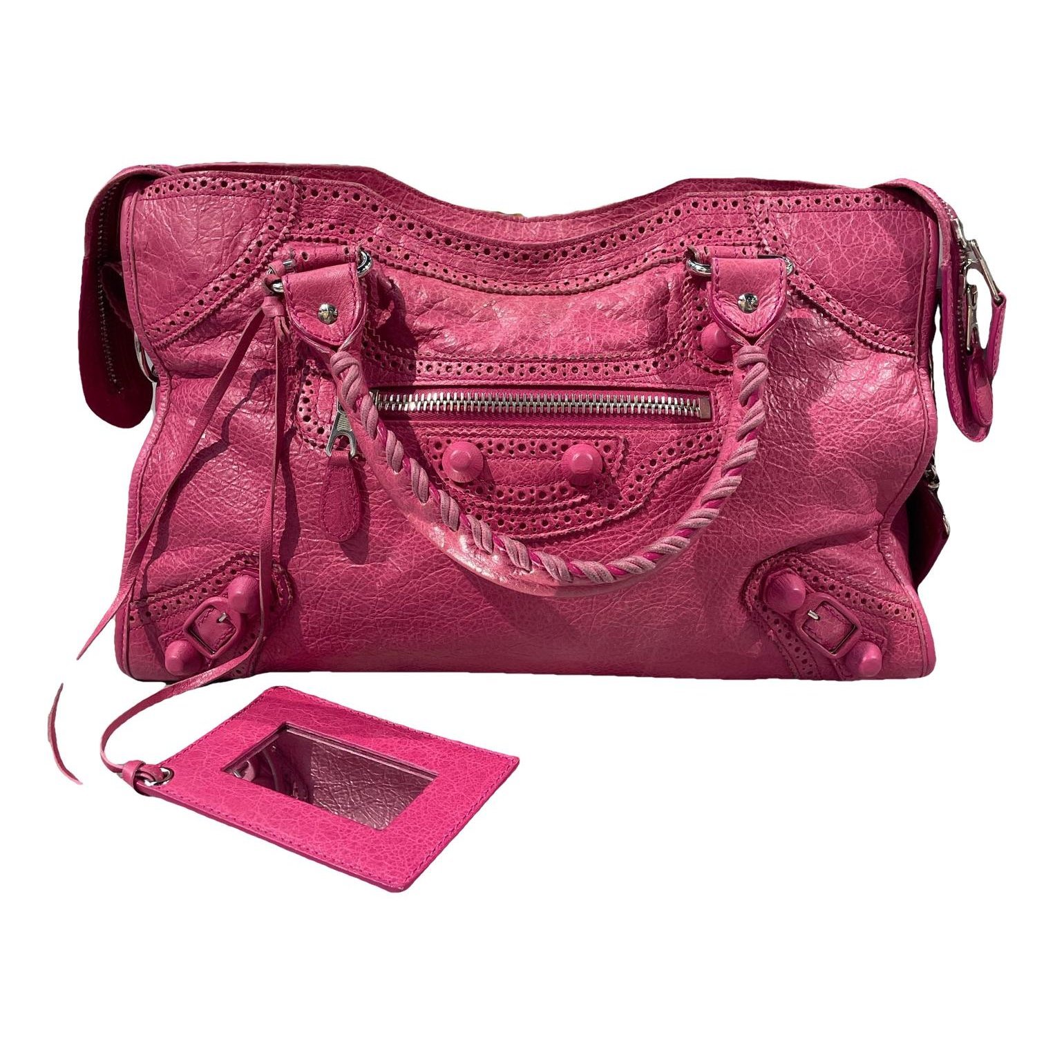 City leather handbag