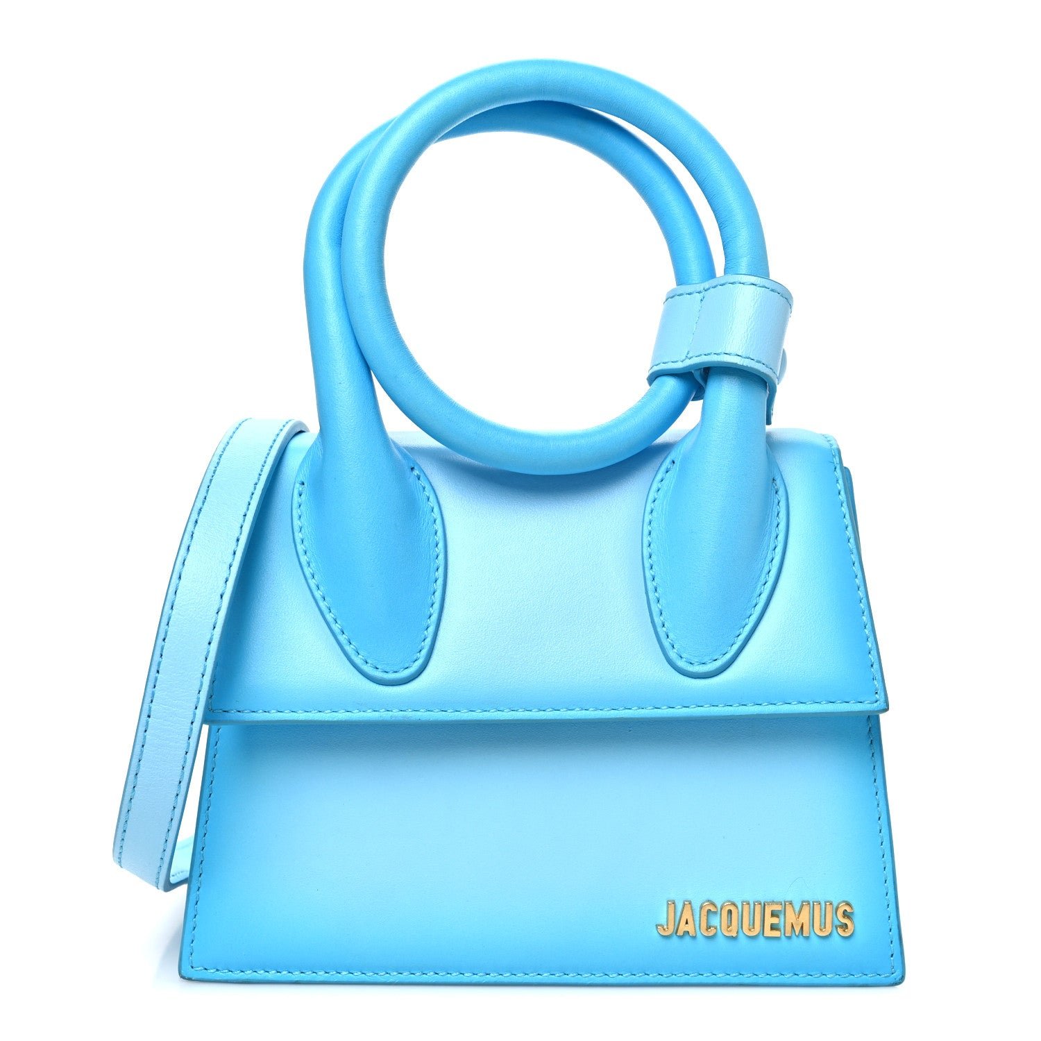 Jacquemus Smooth Calfskin Le Chiquito Noeud Blue