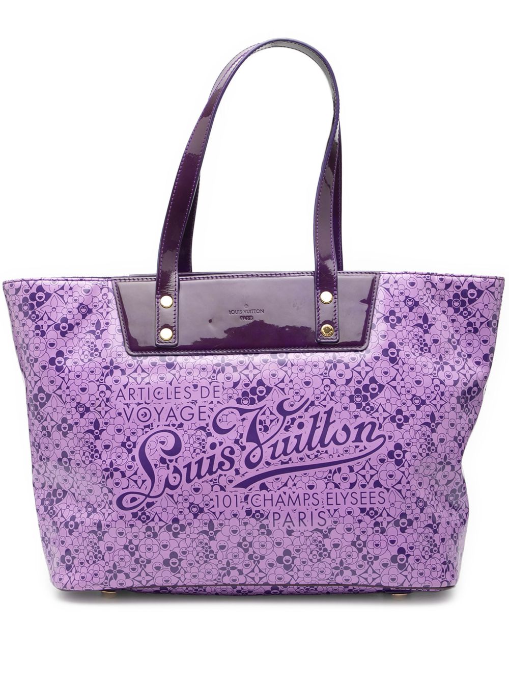 2010 Takashi Murakami Coated Canvas Cosmic Blossom PM tote bag