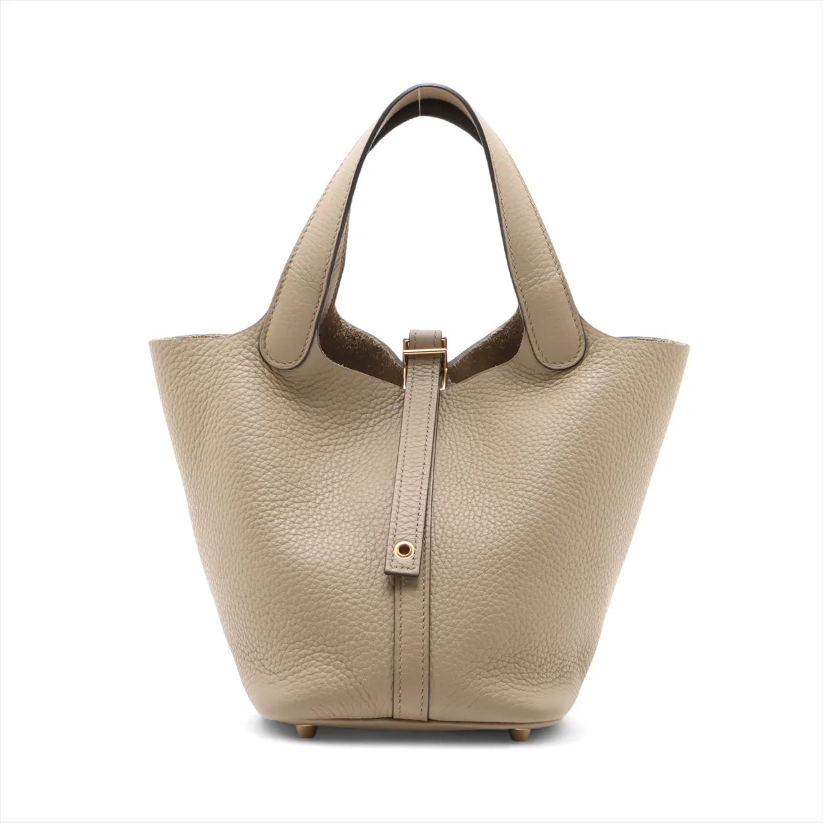 Hermès Picotin Lock 18 PM Taurillon Clemence beige malfa Gold Metal Fittings W: