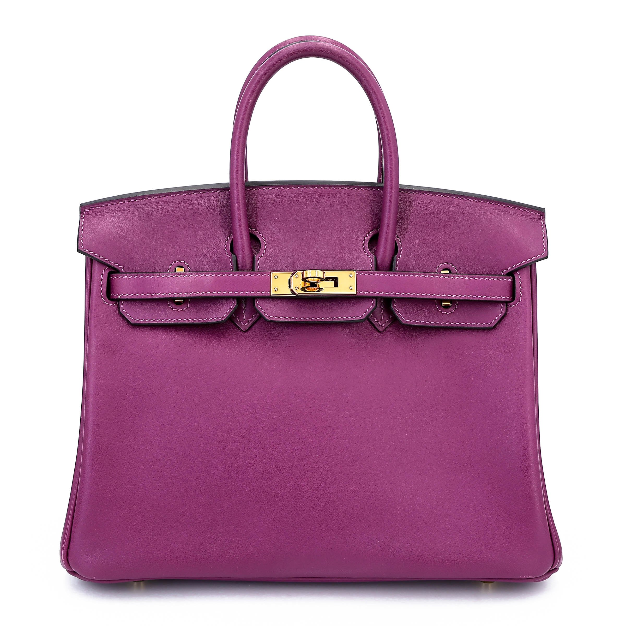 Very Good ( Rank A) HERMÈS Birkin 25 Anemone (P9) Swift Gold hardware D (2019)