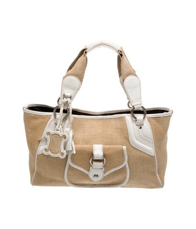 Celine Raffia Shoulder Bag Vintage