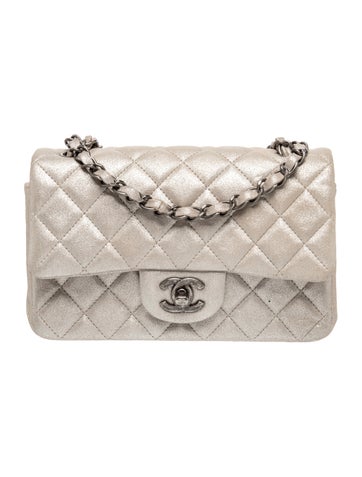 Classic Iridescent Rectangular Mini Flap Bag