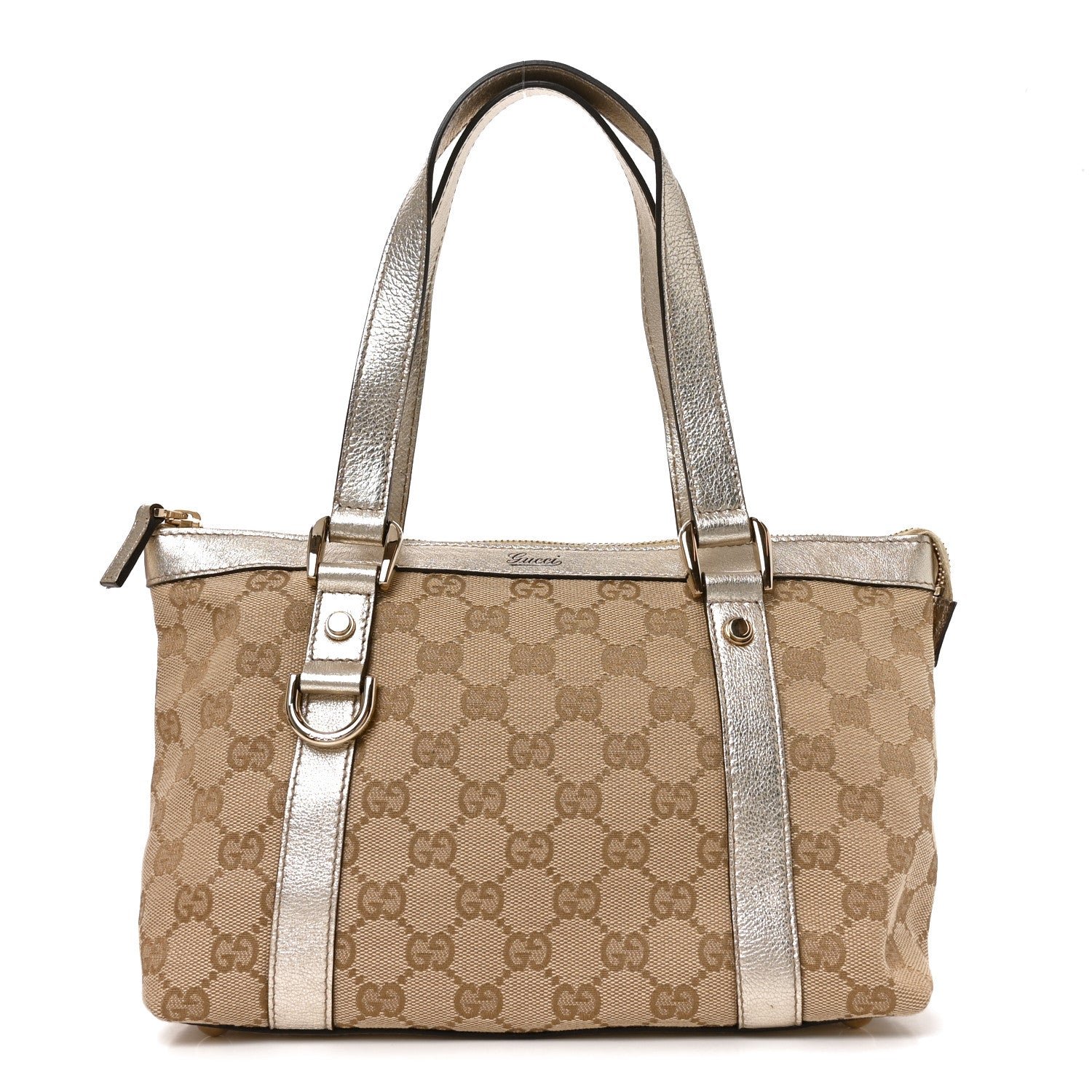 Gucci Monogram Small Abbey Tote Platinum