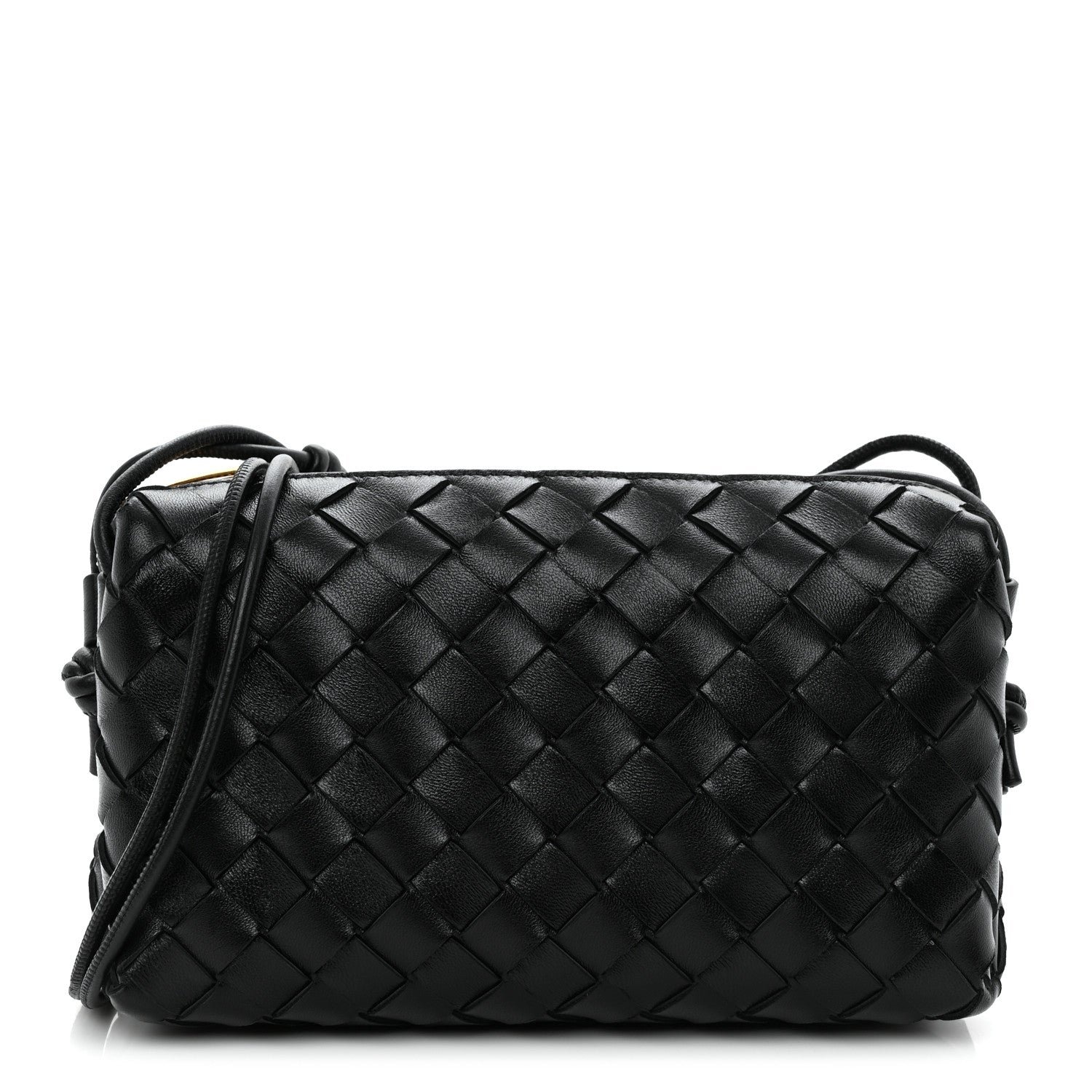 Bottega Veneta Nappa Intrecciato Mini Loop Camera Bag Black