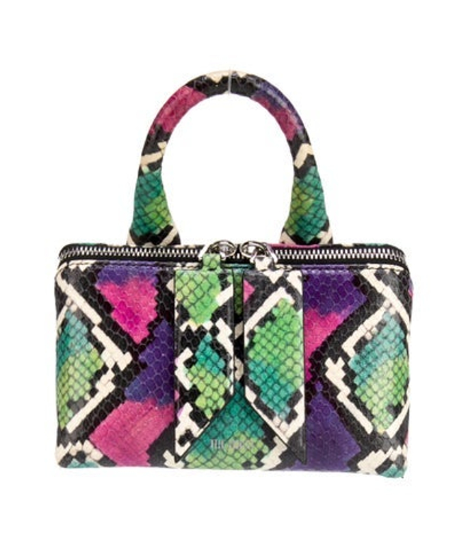 Attico Embossed Leather Top Handle Bag