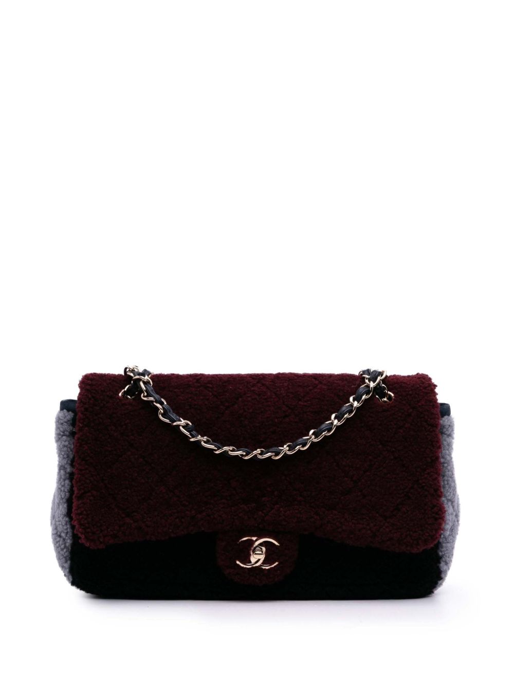 2019 Medium Quilted Shearling Single Flap shoulder bag