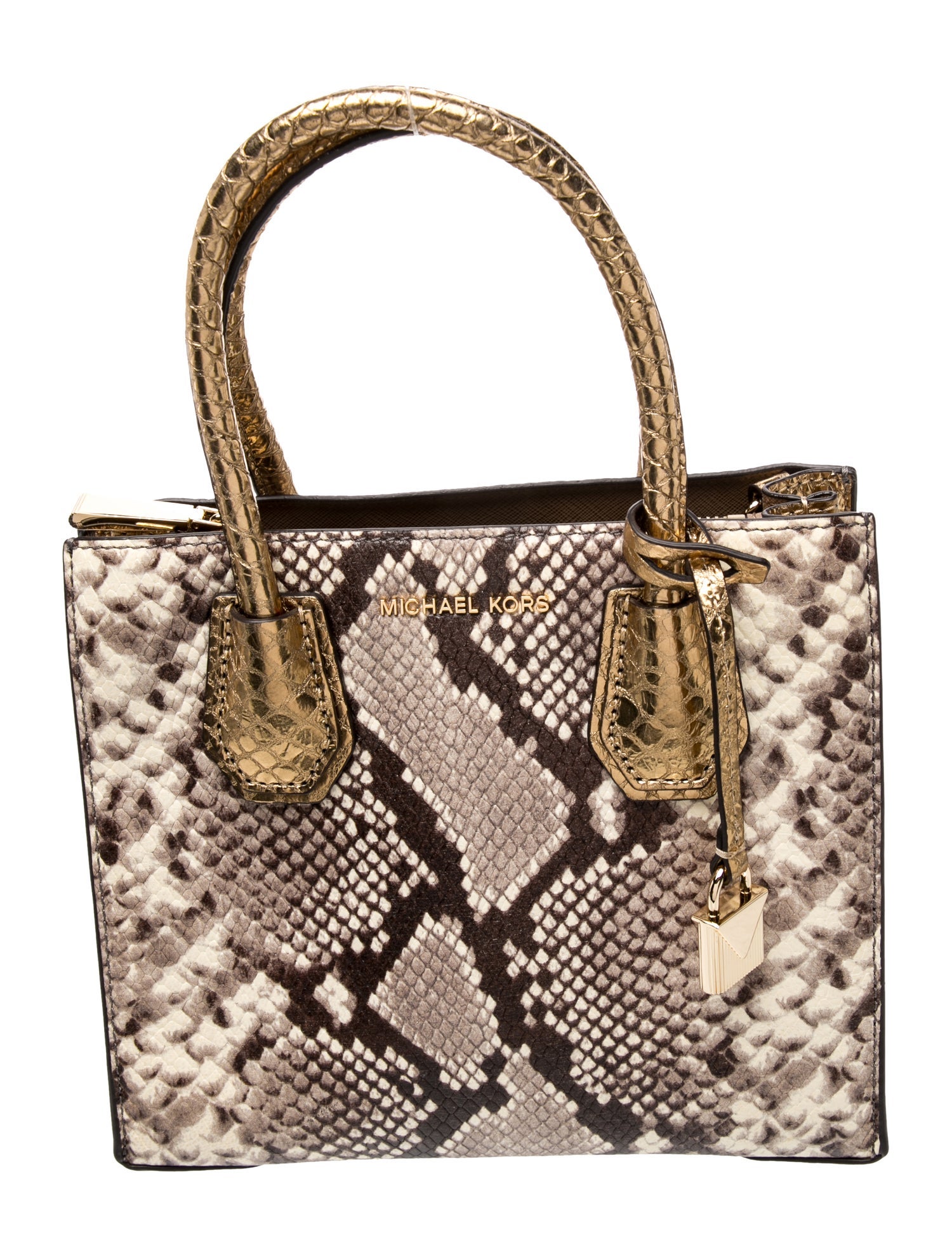 Michael Kors Embossed Leather Top Handle Bag