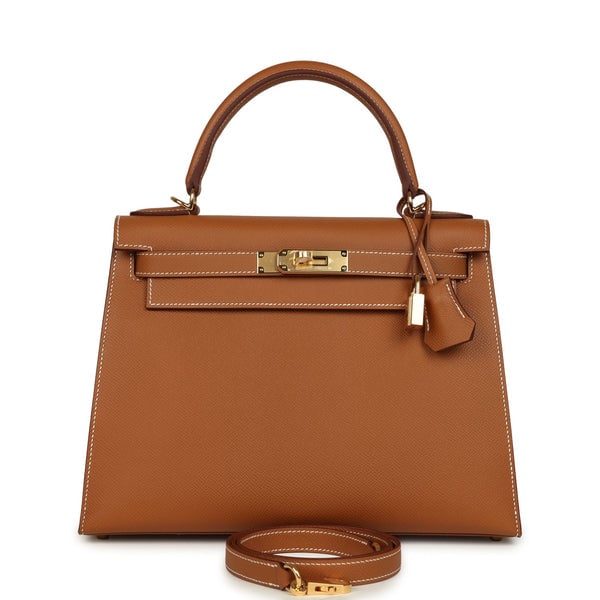 Hermes Hermes Kelly Sellier 28 Gold Epsom Gold Hardware