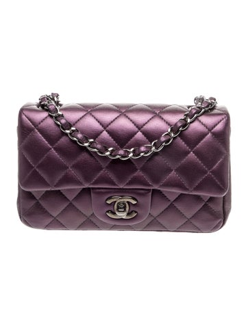 Classic Iridescent Rectangular Mini Flap Bag