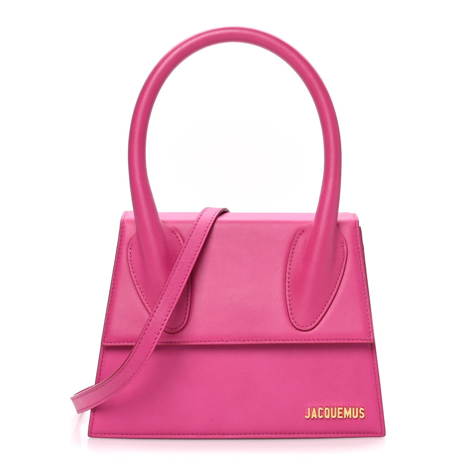Jacquemus Smooth Calfskin Le Grand Chiquito Dark Pink