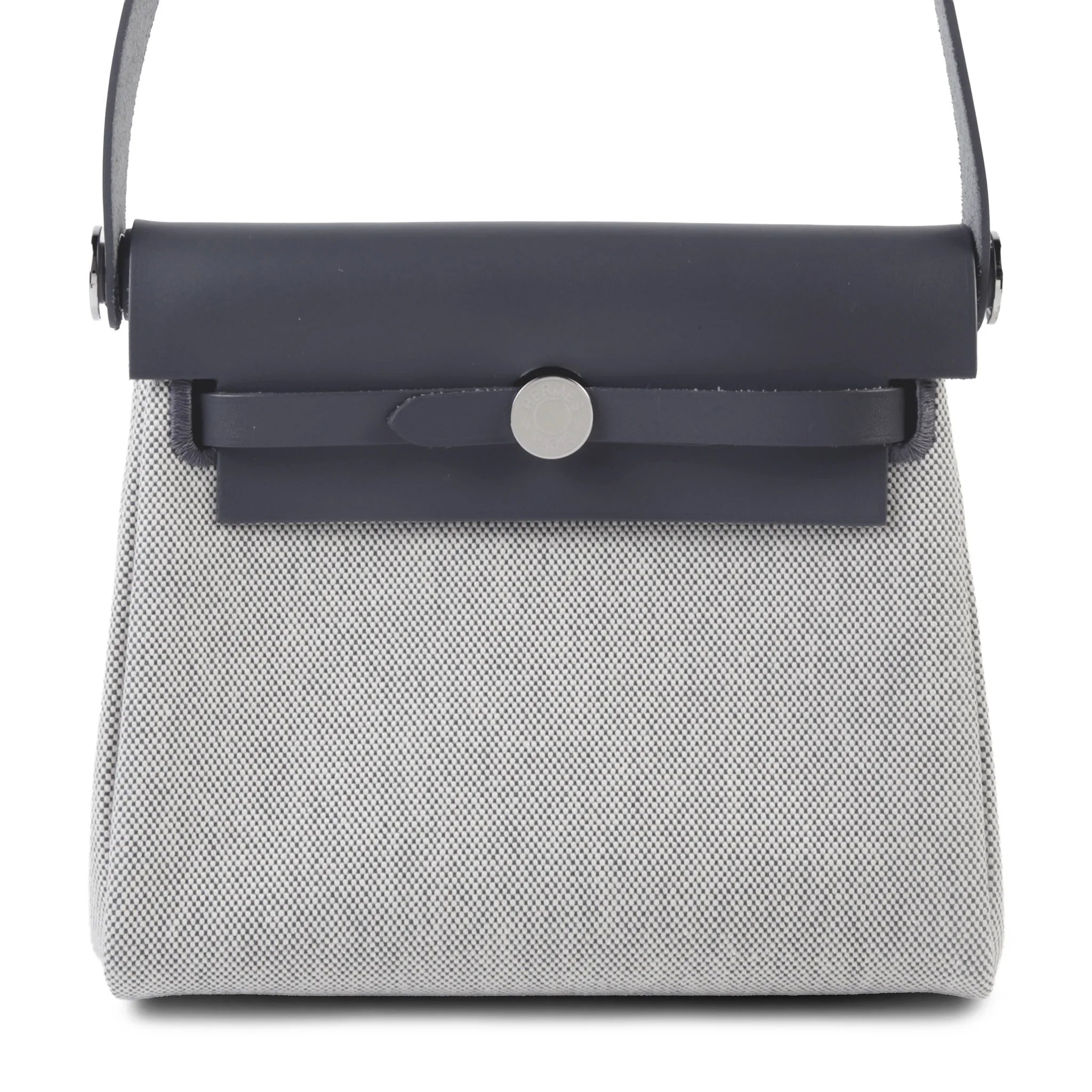 Hermes Brand New ( Rank N ) HERMÈS Herbag Zip Mini 20 Ardoise (85) Canvas Vache Hunter Palladium hardware G (2026)