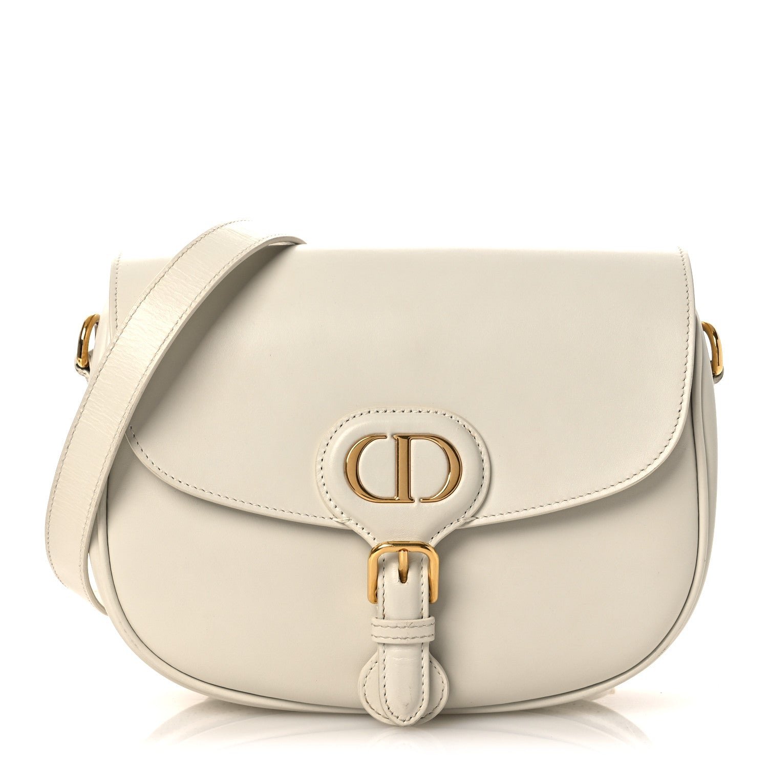 Christian Dior Box Calfskin Medium Bobby Flap Latte