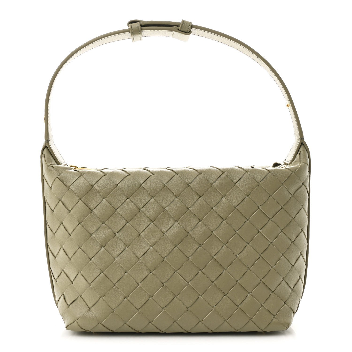 Bottega Veneta Calfskin Nappa Intrecciato Mini Wallace Travertine