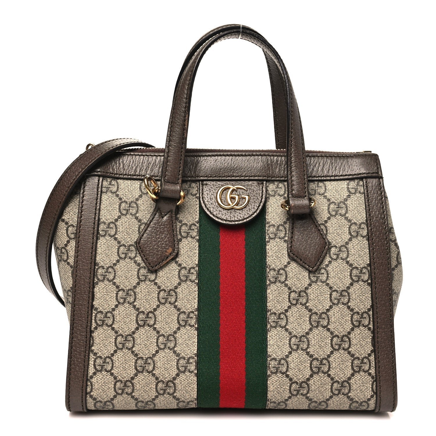 Gucci GG Supreme Monogram Small Ophidia Tote Bag Brown