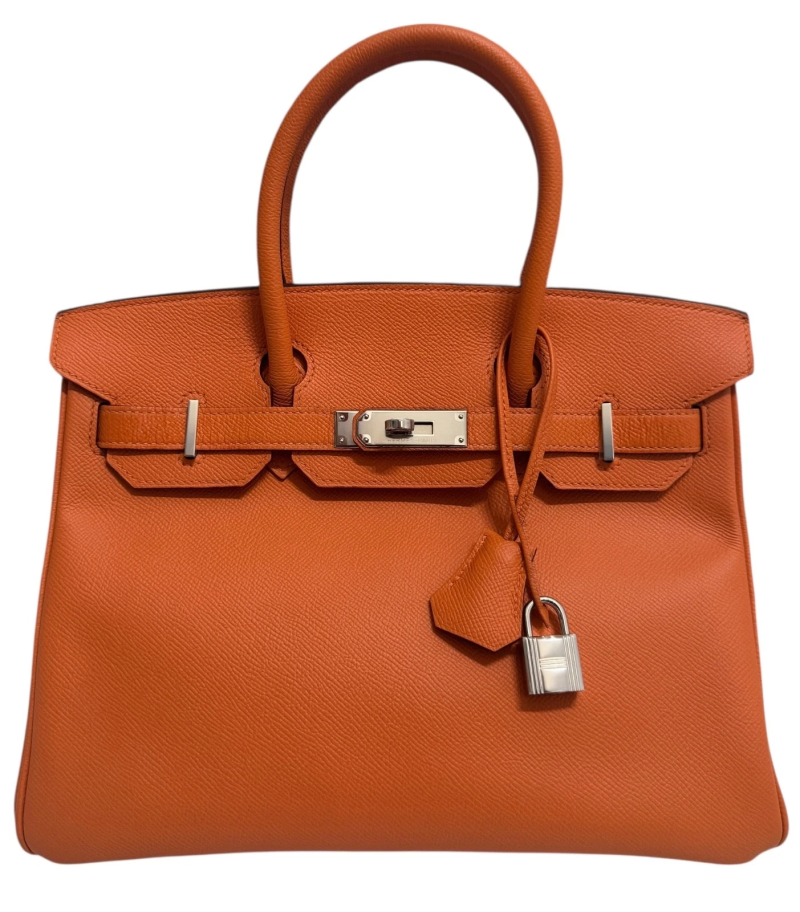 Hermes Orange H Epsom Birkin 30 Palladium Hardware, 2013