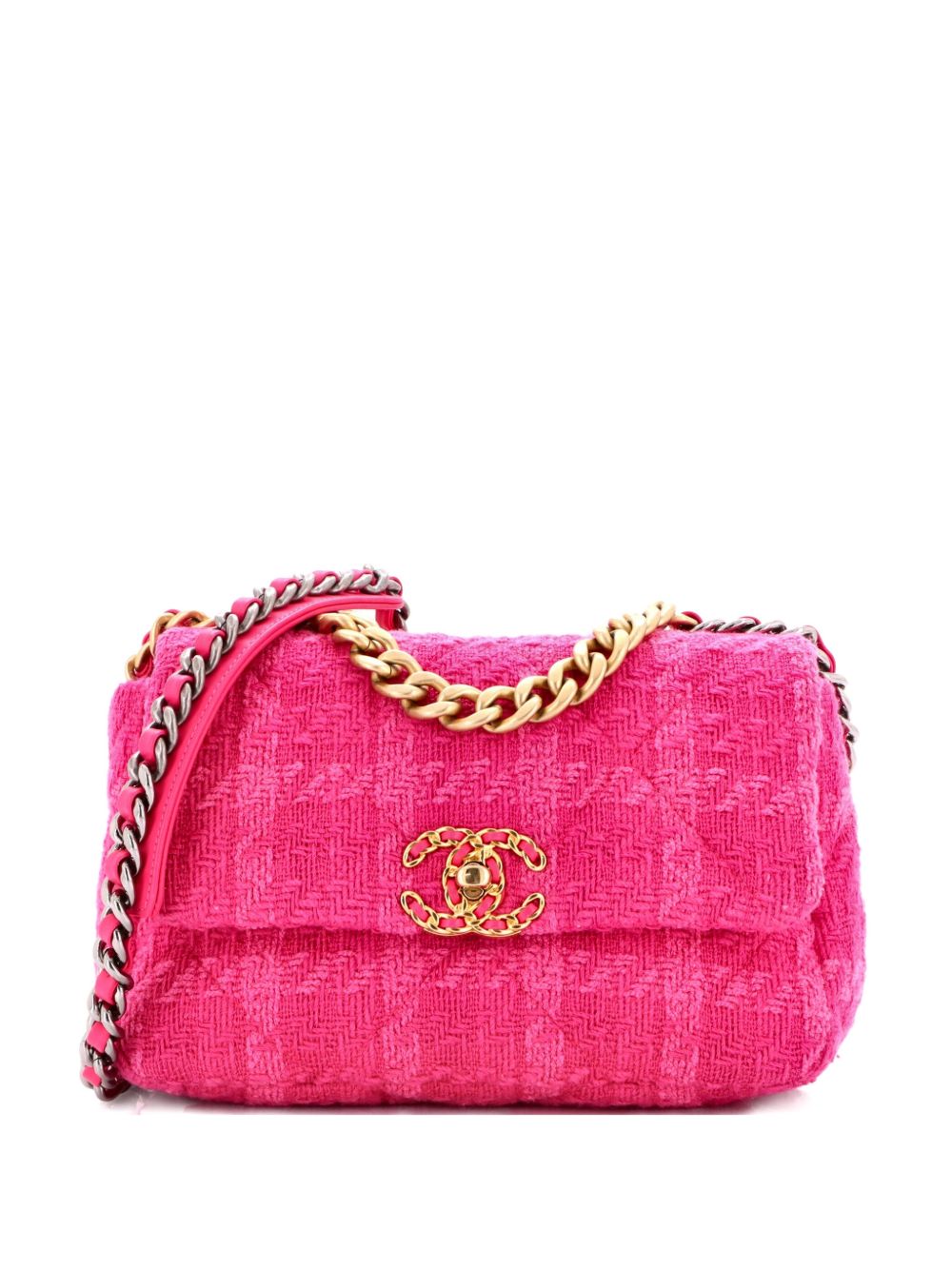 19 Flap Bag Quilted Tweed Medium crossbody bag