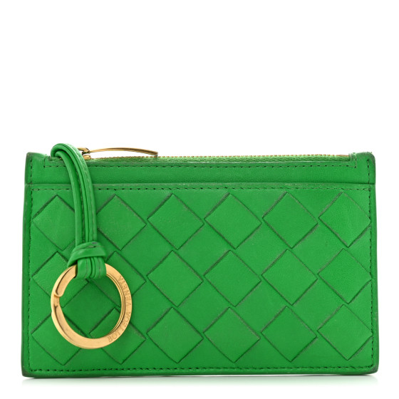 Bottega Veneta Nappa Intrecciato Key Holder Parakeet