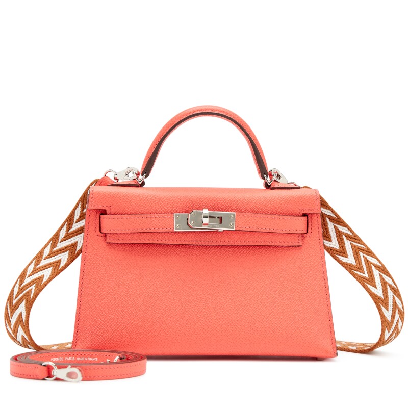 Rose Jaipur Epsom Sellier Mini Kelly 20 II Palladium Hardware, 2022