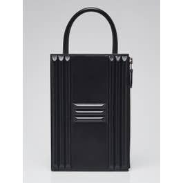 Hermes Hermes Black Tadelakt Leather Kelly Cadena Bag